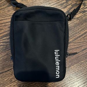 Black lululemon crossbody purse. Barely worn